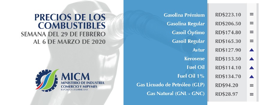 SE MANTIENEN SIN VARIACION PRECIOS DE LAS GASOLINAS, LOS GASOIL Y GLP