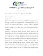 Inauguración de Expo CCDF-MICM 2018; Palabras del Ministro Nelson Toca Simó