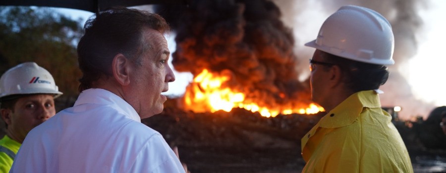 Gobierno ofrece apoyo a Cemex Dominicana por incendio