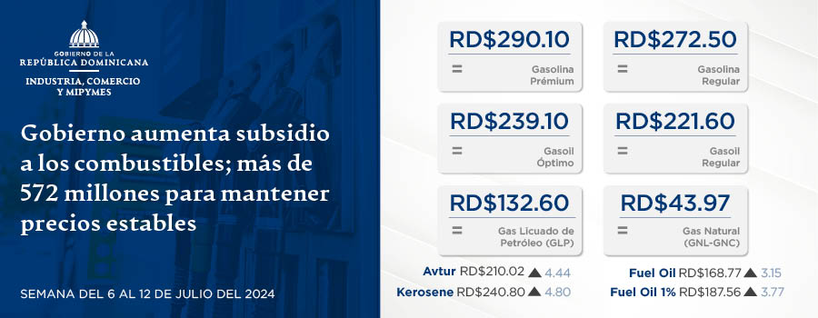 Gobierno aumenta subsidio a los combustibles; más de 572 millones para mantener precios estables